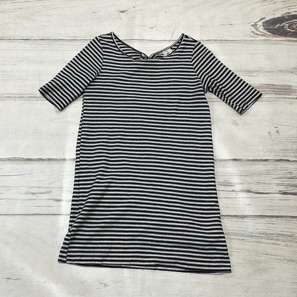 We The Free Sweater Dress Women's Small Black White Striped Open Back Shift - Picture 11 of 15